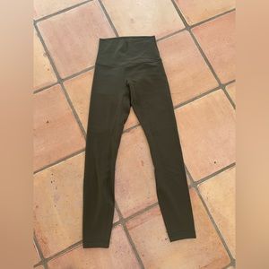 Lululemon 25” Align army green worn once